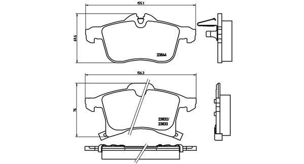 MAGNETI MARELLI stabdžių trinkelių rinkinys, diskinis stabdys 363700459045